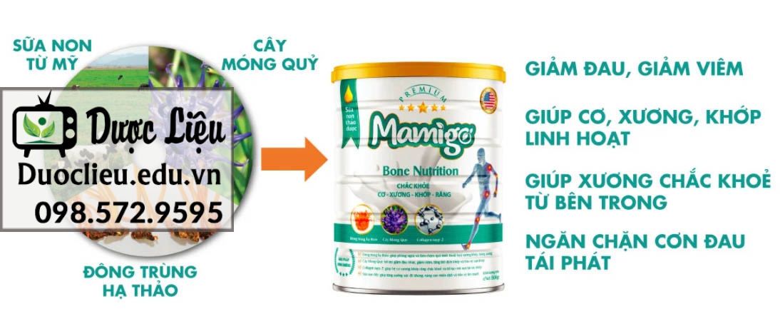 Tác dụng của Sữa non xương khớp thảo dược Mamigo