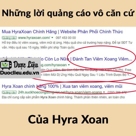 Hyra Xoan quảng cáo lừa đảo